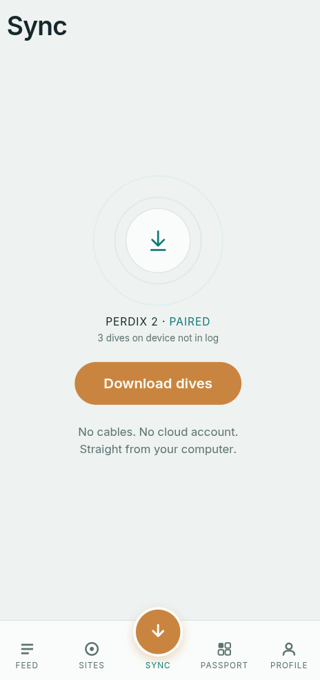 Sync screen
